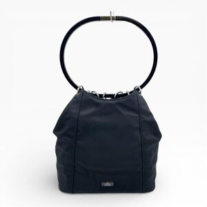 Gucci Black Shoulder Bag with Silver Accents